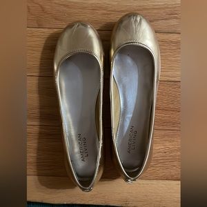 Gold ballet flats